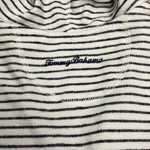 Tommy Bahama White & Navy Blue Striped Pullover Women's Sweater Hoodie Size XXS - Picture 10 of 16